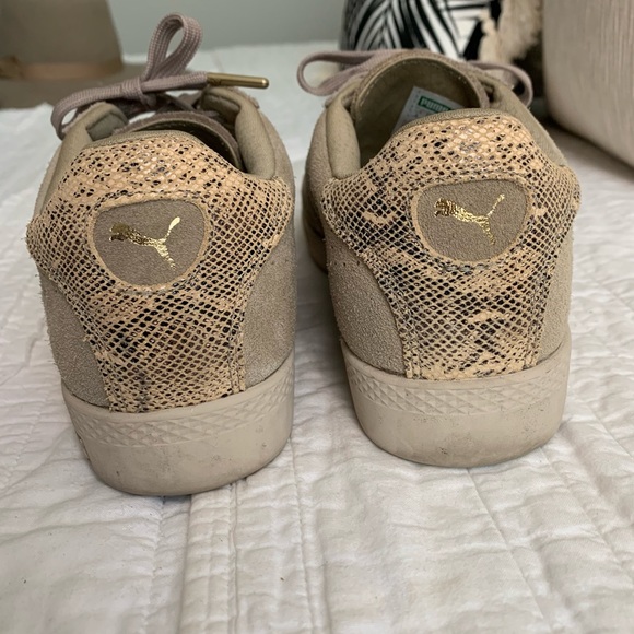 Puma Match Lo Snakeskin Sneaker - Size 8.5 - Like New - Picture 2 of 12